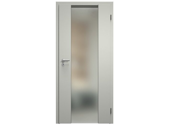 SAPELI HARMONIE KOMFORT M40 - CPL LAMINÁT - OTOČNÉ DVEŘE VČ. ZÁRUBNĚ - šedá (Průchozí výška (cm) 210, Průchozí šířka (cm) 90, typ skla Satináto bílé)