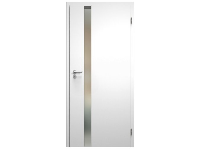 SAPELI HARMONIE KOMFORT M83 - CPL LAMINÁT - OTOČNÉ DVEŘE VČ. ZÁRUBNĚ -  bílá perla (Průchozí výška (cm) 210, Průchozí šířka (cm) 90, typ skla Satináto bílé)