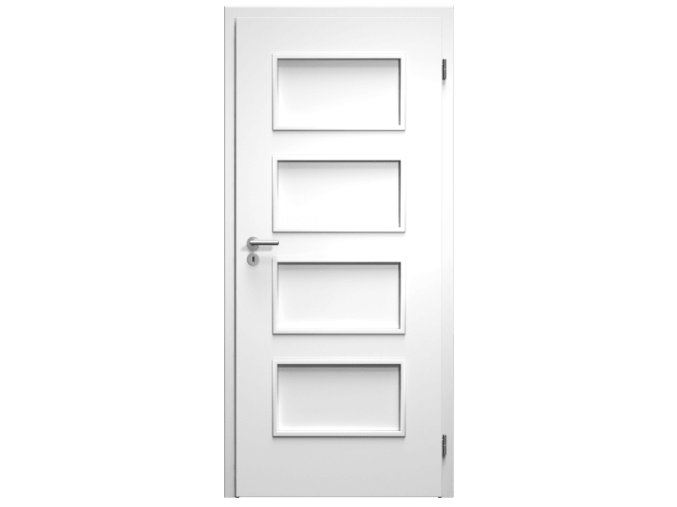 SAPELI SWING KOMFORT M19 - CPL LAMINÁT - OTOČNÉ DVEŘE VČ. ZÁRUBNĚ - Bílá perla (Průchozí výška (cm) 210, Průchozí šířka (cm) 90)
