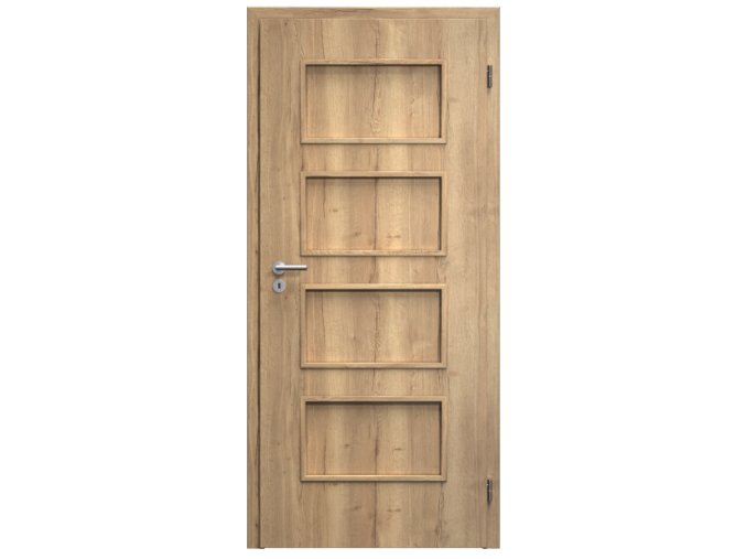 SAPELI SWING KOMFORT M19 - CPL LAMINÁT - OTOČNÉ DVEŘE VČ. ZÁRUBNĚ - Dub Halifax (Průchozí výška (cm) 210, Průchozí šířka (cm) 90)