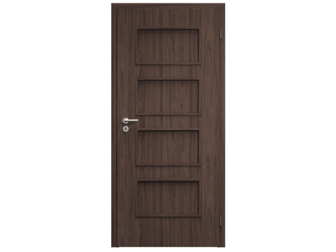 SAPELI SWING KOMFORT M19 - CPL LAMINÁT - OTOČNÉ DVEŘE VČ. ZÁRUBNĚ - Ořech (Průchozí výška (cm) 210, Průchozí šířka (cm) 90)