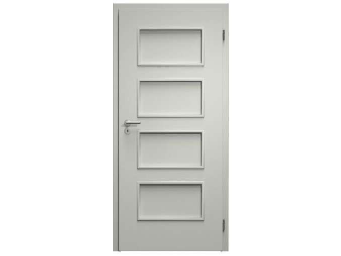 SAPELI SWING KOMFORT M19 - CPL LAMINÁT - OTOČNÉ DVEŘE VČ. ZÁRUBNĚ - Šedá (Průchozí výška (cm) 210, Průchozí šířka (cm) 90)