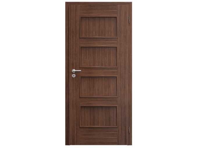 SAPELI SWING KOMFORT M19 - DÝHA - OTOČNÉ DVEŘE VČ. ZÁRUBNĚ - Ořech americký (Průchozí výška (cm) 210, Průchozí šířka (cm) 90)