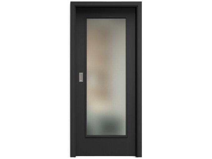 SAPELI ELEGANT KOMFORT M40 - CPL LAMINÁT - POSUVNÉ DVERE VR. ZÁRUBNE - Čierná grafit