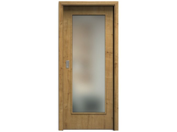 SAPELI ELEGANT KOMFORT M40 - CPL LAMINÁT - POSUVNÉ DVERE VR. ZÁRUBNE - Dub sukatý štruktúr