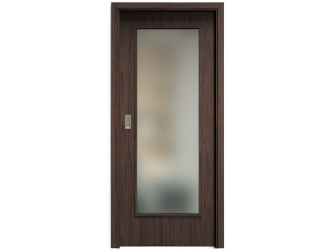 SAPELI ELEGANT KOMFORT M40 - CPL LAMINÁT - POSUVNÉ DVEŘE VČ. ZÁRUBNĚ - Ořech