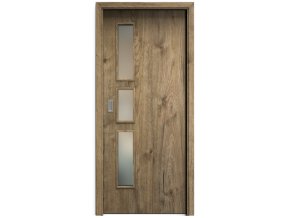 SAPELI ELEGANT KOMFORT M32 - CPL LAMINÁT - POSUVNÉ DVERE VR. ZÁRUBNE - Dub sherwood štruktúr