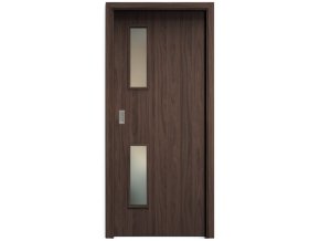 SAPELI ELEGANT KOMFORT M32 - CPL LAMINÁT -POSUVNÉ DVERE VR. ZÁRUBNE - Orech štruktúr