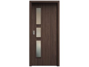 SAPELI ELEGANT KOMFORT M32 - CPL LAMINÁT -POSUVNÉ DVERE VR. ZÁRUBNE - Orech štruktúr