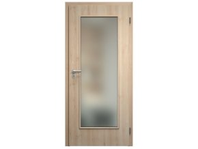 SAPELI ELEGANT PRAKTIK M40 - START - OTOČNÉ DVEŘE VČ. ZÁRUBNĚ - Buk (Průchozí výška (cm) 197, Průchozí šířka (cm) 60, typ skla Satináto bílé)