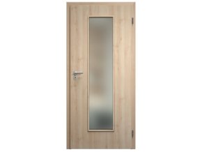 SAPELI ELEGANT PRAKTIK M55 - START - OTOČNÉ DVEŘE VČ. ZÁRUBNĚ - Buk (Průchozí výška (cm) 197, Průchozí šířka (cm) 60, typ skla Satináto bílé)
