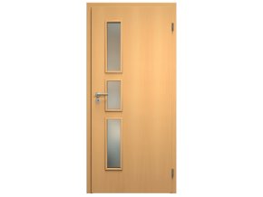 SAPELI ELEGANT KOMFORT M33 - DÝHA - OTOČNÉ DVEŘE VČ. ZÁRUBNĚ - Buk (Průchozí výška (cm) 210, Průchozí šířka (cm) 120, typ skla Satináto bílé)