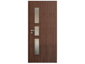 SAPELI ELEGANT KOMFORT M32 - DÝHA - OTOČNÉ DVEŘE VČ. ZÁRUBNĚ - Ořech americký