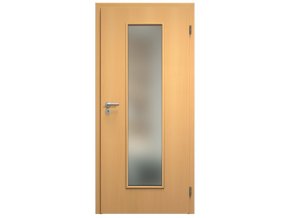 SAPELI ELEGANT KOMFORT M55 - DÝHA - OTOČNÉ DVEŘE VČ. ZÁRUBNĚ - BUK (Průchozí výška (cm) 210, Průchozí šířka (cm) 120, typ skla Satináto bílé)