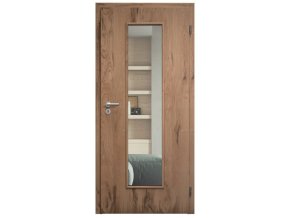 SAPELI ELEGANT KOMFORT M55 - DÝHA - OTOČNÉ DVEŘE VČ. ZÁRUBNĚ - Dub trámový (Průchozí výška (cm) 210, Průchozí šířka (cm) 90)