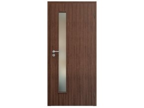SAPELI ELEGANT KOMFORT M60 - DÝHA - OTOČNÉ DVEŘE VČ. ZÁRUBNĚ - Ořech americký (Průchozí výška (cm) 210, Průchozí šířka (cm) 120, typ skla Satináto bílé)