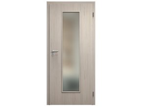 SAPELI ELEGANT KOMFORT M55 - CPL LAMINÁT - OTOČNÉ DVEŘE VČ. ZÁRUBNĚ - Borovice bílá (Průchozí výška (cm) 210, Průchozí šířka (cm) 120, typ skla Satináto bílé)