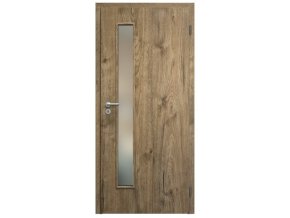 SAPELI ELEGANT KOMFORT M60 - CPL LAMINÁT - OTOČNÉ DVEŘE VČ. ZÁRUBNĚ - Dub sherwood (Průchozí výška (cm) 210, Průchozí šířka (cm) 120, typ skla Satináto bílé)