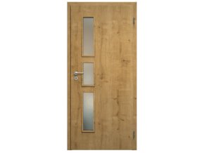 SAPELI ELEGANT KOMFORT M32 - CPL LAMINÁT - OTOČNÉ DVEŘE VČ. ZÁRUBNĚ - Dub sukatý struktur