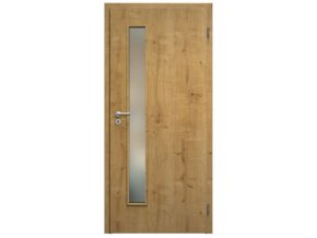 SAPELI ELEGANT KOMFORT M60 - CPL LAMINÁT - OTOČNÉ DVEŘE VČ. ZÁRUBNĚ - Dub sukatý (Průchozí výška (cm) 210, Průchozí šířka (cm) 120, typ skla Satináto bílé)