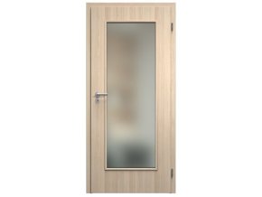 SAPELI ELEGANT KOMFORT M40 - CPL LAMINÁT - OTOČNÉ DVEŘE VČ. ZÁRUBNĚ - Jasan (Průchozí výška (cm) 210, Průchozí šířka (cm) 120, typ skla Satináto bílé)