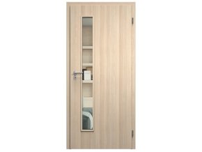 SAPELI ELEGANT KOMFORT M60 - CPL LAMINÁT - OTOČNÉ DVEŘE VČ. ZÁRUBNĚ - Jasan (Průchozí výška (cm) 210, Průchozí šířka (cm) 120, typ skla Satináto bílé)