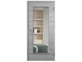 SAPELI ELEGANT KOMFORT M40 - CPL LAMINÁT - OTOČNÉ DVEŘE VČ. ZÁRUBNĚ - Dub zimní (Průchozí výška (cm) 210, Průchozí šířka (cm) 120, typ skla Satináto bílé)