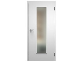 SAPELI ELEGANT KOMFORT M55 - CPL LAMINÁT - OTOČNÉ DVEŘE VČ. ZÁRUBNĚ - Bílá pór (Průchozí výška (cm) 210, Průchozí šířka (cm) 120, typ skla Satináto bílé)