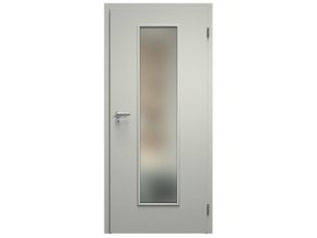 SAPELI ELEGANT KOMFORT M55 - CPL LAMINÁT - OTOČNÉ DVEŘE VČ. ZÁRUBNĚ - Šedá (Průchozí výška (cm) 210, Průchozí šířka (cm) 120, typ skla Satináto bílé)