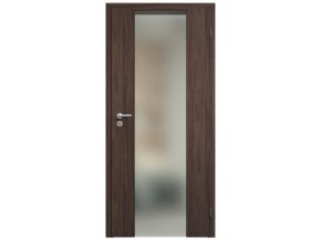 SAPELI HARMONIE KOMFORT M40 - CPL LAMINÁT - OTOČNÉ DVEŘE VČ. ZÁRUBNĚ - ořech (Průchozí výška (cm) 210, Průchozí šířka (cm) 90, typ skla Satináto bílé)