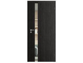 SAPELI HARMONIE KOMFORT M83 - CPL LAMINÁT - OTOČNÉ DVEŘE VČ. ZÁRUBNĚ - Ořech královský (Průchozí výška (cm) 210, Průchozí šířka (cm) 90, typ skla Satináto bílé)