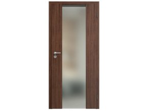 SAPELI HARMONIE KOMFORT M40 - DÝHA - OTOČNÉ DVEŘE VČ. ZÁRUBNĚ - ořech americký (Průchozí výška (cm) 210, Průchozí šířka (cm) 90, typ skla Satináto bílé)
