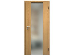 SAPELI HARMONIE KOMFORT M40 - DÝHA - OTOČNÉ DVEŘE VČ. ZÁRUBNĚ - dub natur (Průchozí výška (cm) 210, Průchozí šířka (cm) 90, typ skla Satináto bílé)