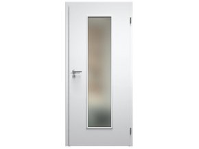 SAPELI ELEGANT KOMFORT M55 - LAKOVANÉ - OTOČNÉ DVEŘE VČ. ZÁRUBNĚ -  Barva ral (Průchozí výška (cm) 210, Průchozí šířka (cm) 90, typ skla Satináto bílé)