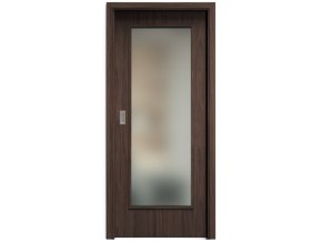 SAPELI ELEGANT KOMFORT M40 - CPL LAMINÁT - POSUVNÉ DVEŘE VČ. ZÁRUBNĚ - Ořech