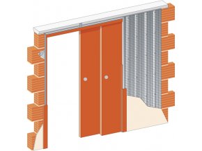 2250 mm - Stavebné puzdro JAP 730 NORMA LINE - PARALLEL - MÚR