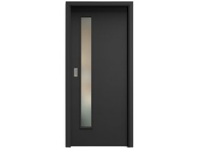 SAPELI ELEGANT KOMFORT M60 - CPL LAMINÁT - POSUVNÉ DVERE VR. ZÁRUBNE - Čierná grafit