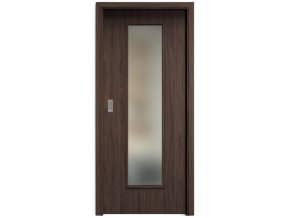 SAPELI ELEGANT KOMFORT M55 - CPL LAMINÁT - POSUVNÉ DVEŘE VČ. ZÁRUBNĚ - Ořech