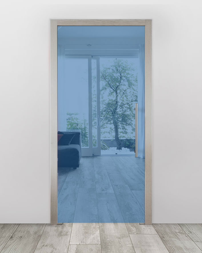 Celoskleněné dveře do pouzdra - Planibel modrá Průchozí šířka (cm): 70, Průchozí výška (cm): 197
