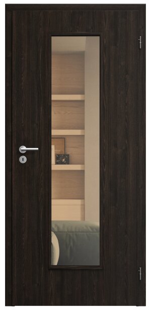 SAPELI ELEGANT KOMFORT M55 - CPL LAMINÁT - OTOČNÉ DVEŘE VČ. ZÁRUBNĚ - Wenge Průchozí šířka (cm): 60, Průchozí výška (cm): 197, Typ skla: Planibel…