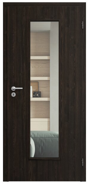 SAPELI ELEGANT KOMFORT M55 - CPL LAMINÁT - OTOČNÉ DVEŘE VČ. ZÁRUBNĚ - Wenge Průchozí šířka (cm): 60, Průchozí výška (cm): 197, Typ skla: Čiré sklo