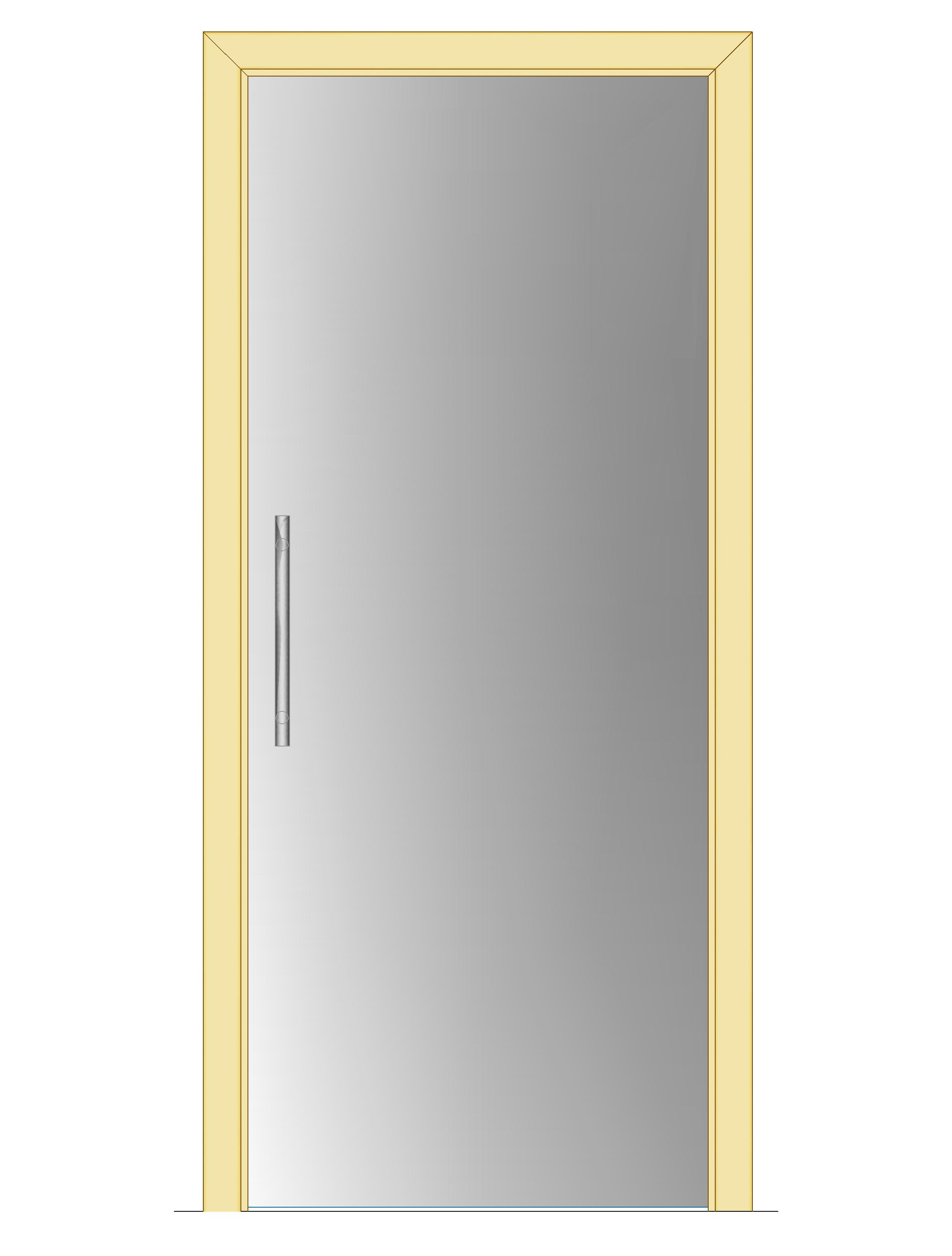 600 mm - Celoskleněné dveře - posuvné - SATINÁTO Výška: 210cm