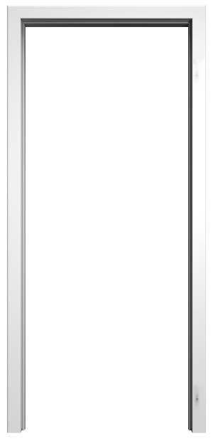 Zárubeň NORMAL pro celoskleněné dveře - CPL LAMINÁT - Bílá hladká Průchozí šířka (cm): 60, Průchozí výška (cm): 197