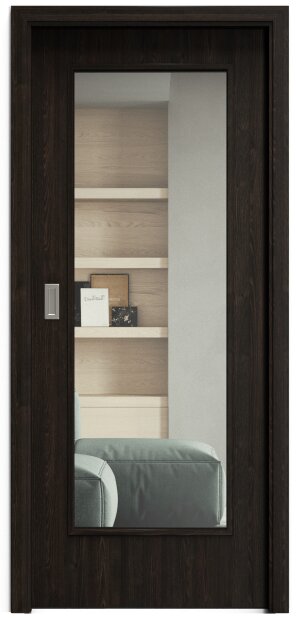 SAPELI ELEGANT KOMFORT M40 - CPL LAMINÁT - POSUVNÉ DVEŘE VČ. ZÁRUBNĚ - Wenge Průchozí šířka (cm): 60, Průchozí výška (cm): 197, Typ skla: Čiré sklo