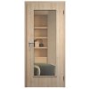 SAPELI ELEGANT PRAKTIK M40 - START - OTOČNÉ DVEŘE VČ. ZÁRUBNĚ - Buk (Průchozí výška (cm) 197, Průchozí šířka (cm) 60, typ skla Satináto bílé)