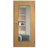 SAPELI ELEGANT PRAKTIK M40 - START - OTOČNÉ DVEŘE VČ. ZÁRUBNĚ - Dub (Průchozí výška (cm) 197, Průchozí šířka (cm) 60, typ skla Satináto bílé)