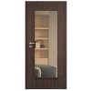 SAPELI ELEGANT PRAKTIK M40 - START - OTOČNÉ DVEŘE VČ. ZÁRUBNĚ - Ořech (Průchozí výška (cm) 197, Průchozí šířka (cm) 60, typ skla Satináto bílé)