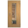 SAPELI ELEGANT PRAKTIK M55 - START - OTOČNÉ DVEŘE VČ. ZÁRUBNĚ - Dub (Průchozí výška (cm) 197, Průchozí šířka (cm) 60, typ skla Satináto bílé)