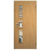 SAPELI ELEGANT KOMFORT M33 - START - OTOČNÉ DVEŘE VČ. ZÁRUBNĚ - Dub (Průchozí výška (cm) 197, Průchozí šířka (cm) 60, typ skla Satináto bílé)