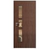 SAPELI ELEGANT KOMFORT M33 - DÝHA - OTOČNÉ DVEŘE VČ. ZÁRUBNĚ - Ořech americký (Průchozí výška (cm) 210, Průchozí šířka (cm) 120, typ skla Satináto bílé)